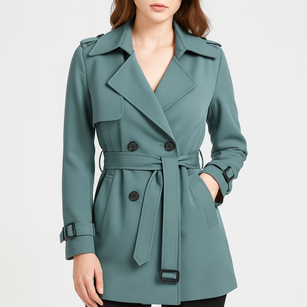 Meluvie | Double-breasted lightweight trench coat