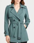 Meluvie | Double-breasted lightweight trench coat