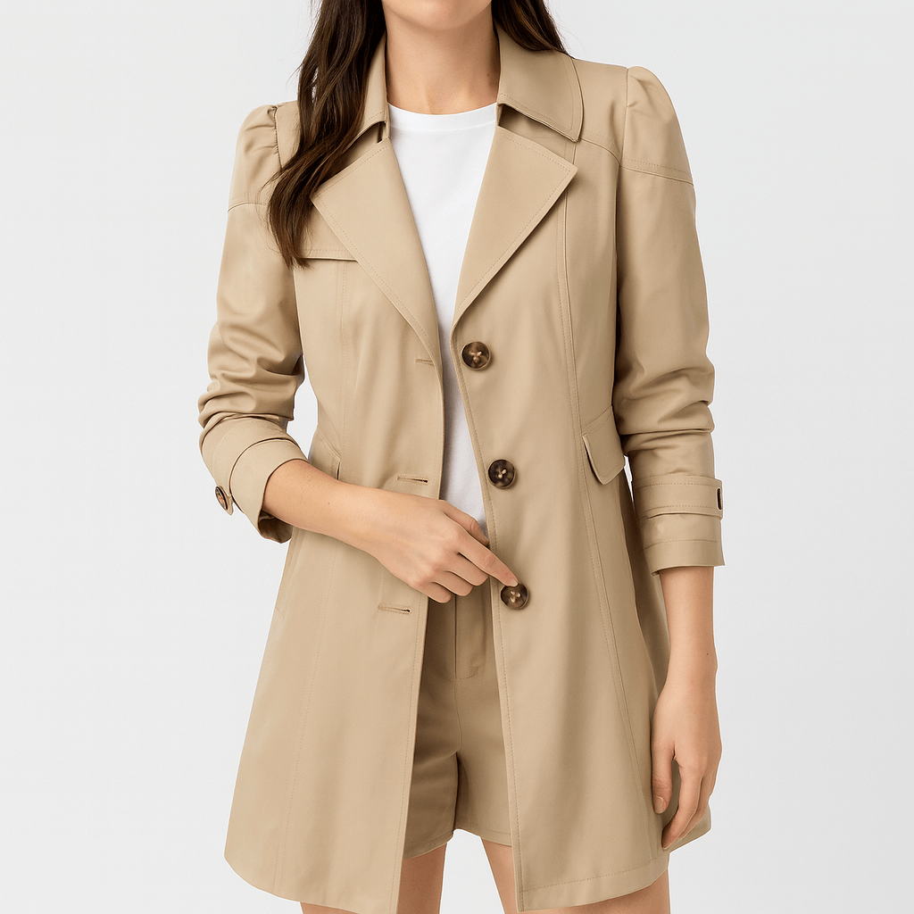 Meluvie | Elegant single-breasted trench coat