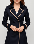 Meluvie | Slim fit double-breasted trench coat