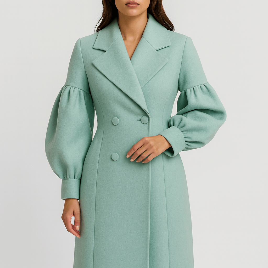 Meluvie | Lantern sleeve long coat
