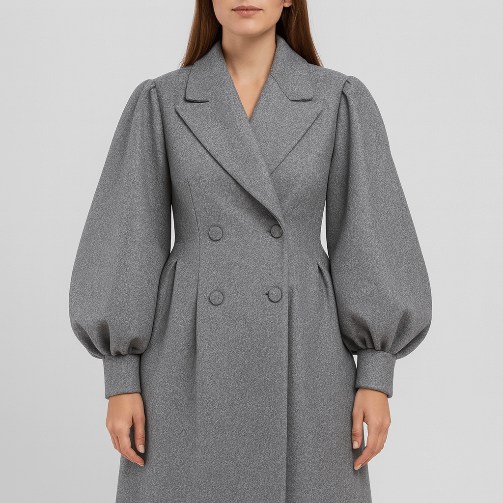 Meluvie | Lantern sleeve long coat