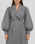 Meluvie | Lantern sleeve long coat