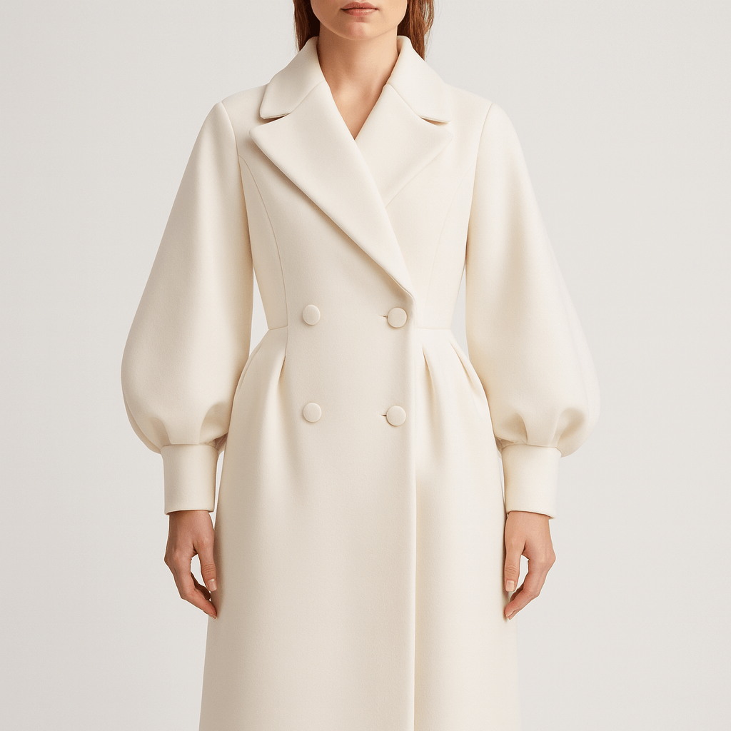 Meluvie | Lantern sleeve long coat