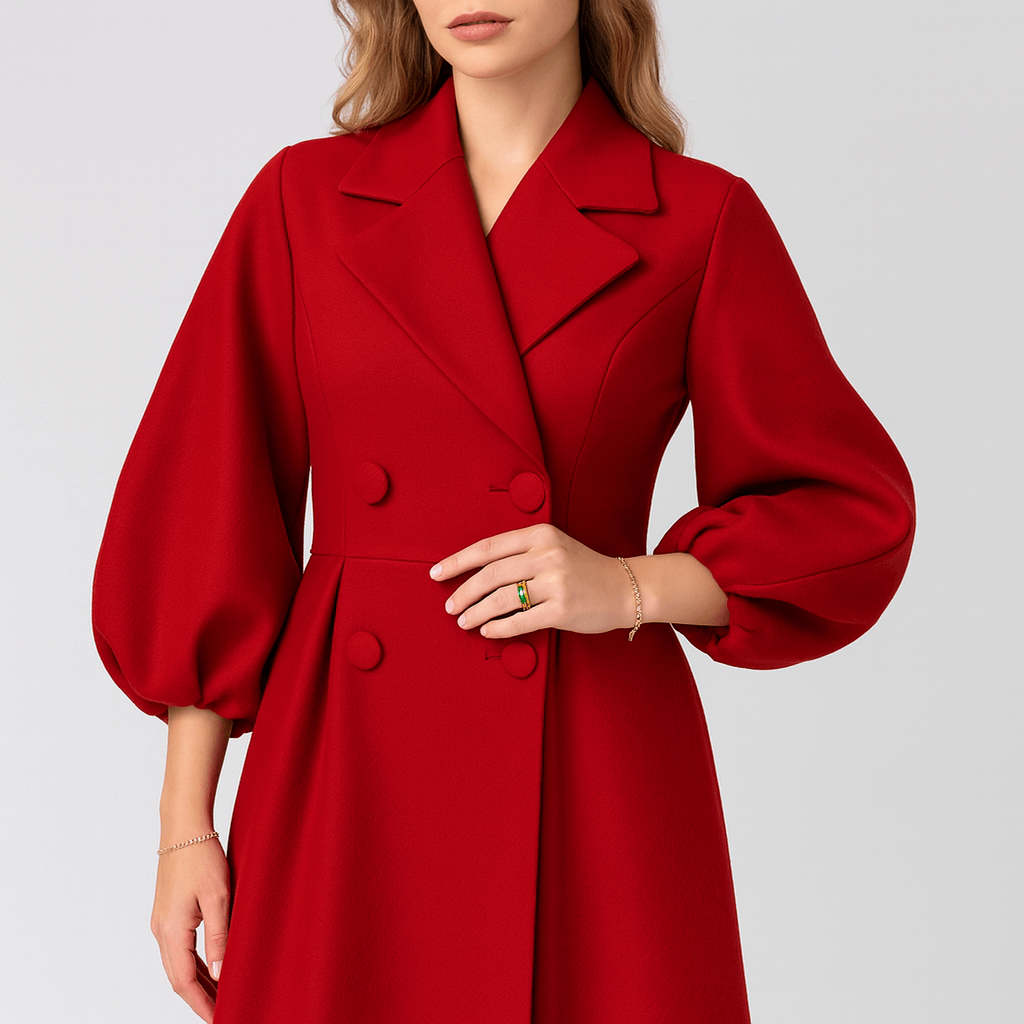 Meluvie | Lantern sleeve long coat