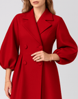 Meluvie | Lantern sleeve long coat
