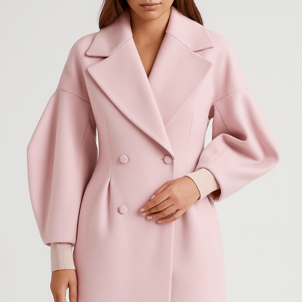 Meluvie | Lantern sleeve long coat