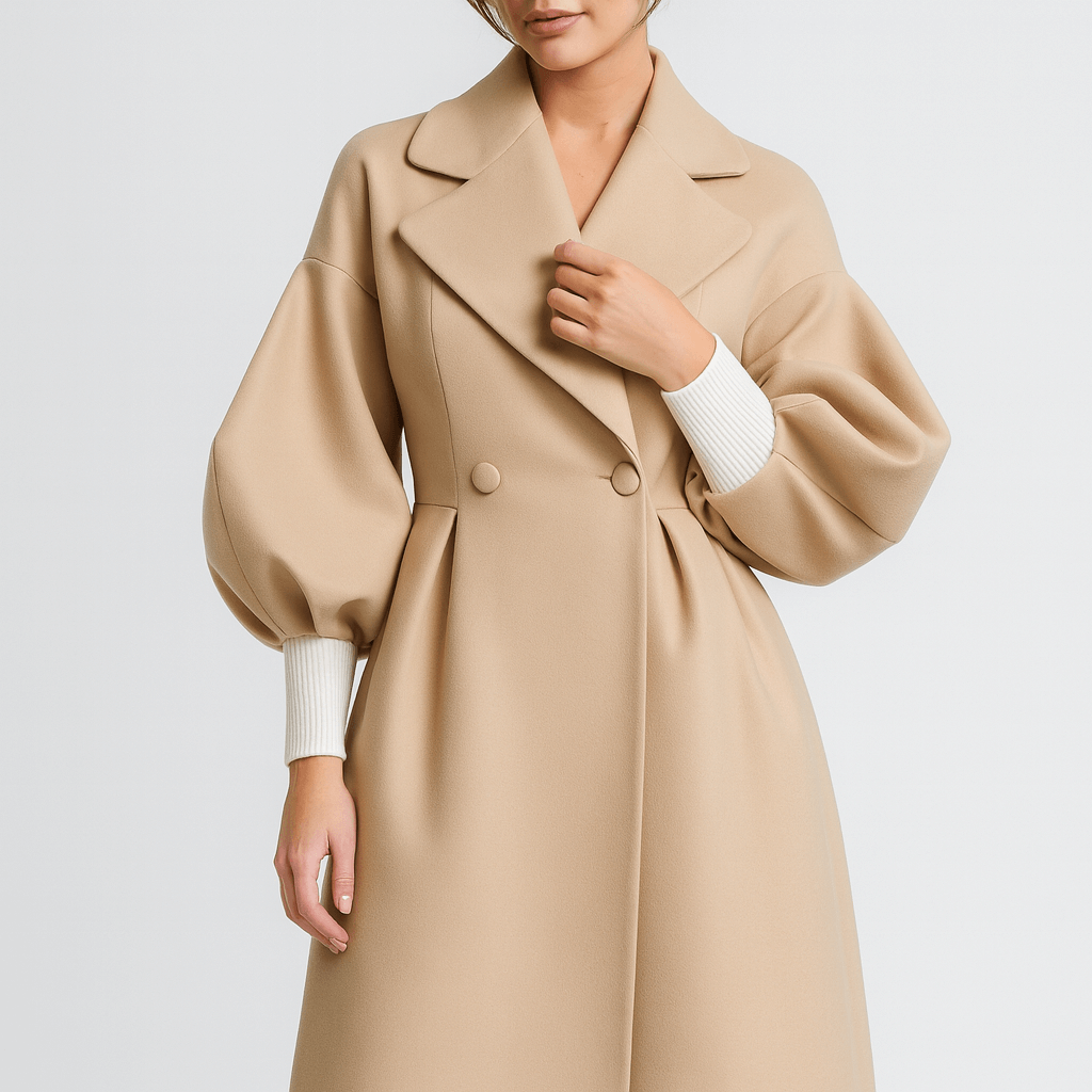 Meluvie | Lantern sleeve long coat