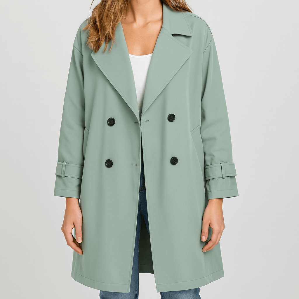 Meluvie | Relaxed fit double-breasted trench coat