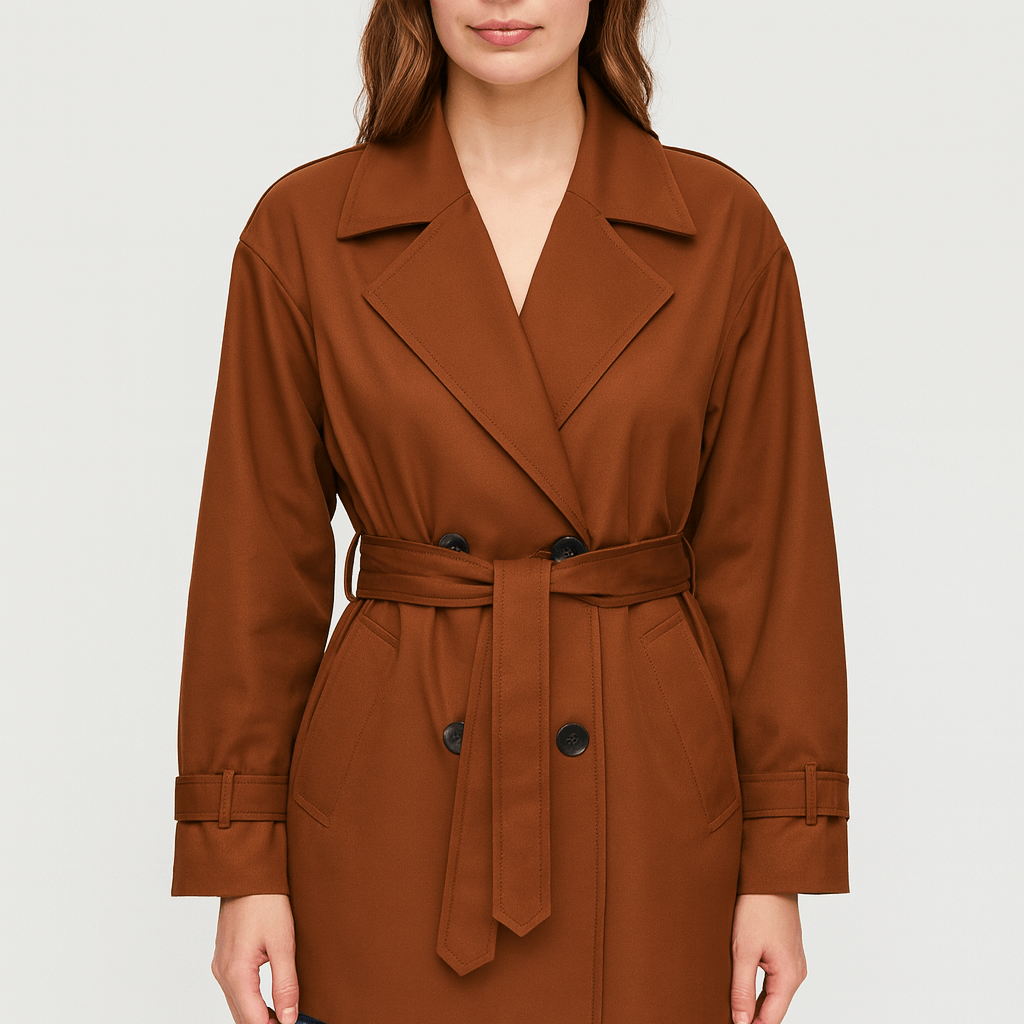 Meluvie | Relaxed fit double-breasted trench coat