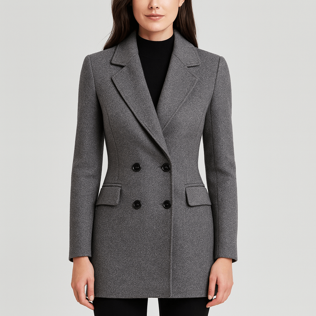 Meluvie | Slim fit wool blend trench coat