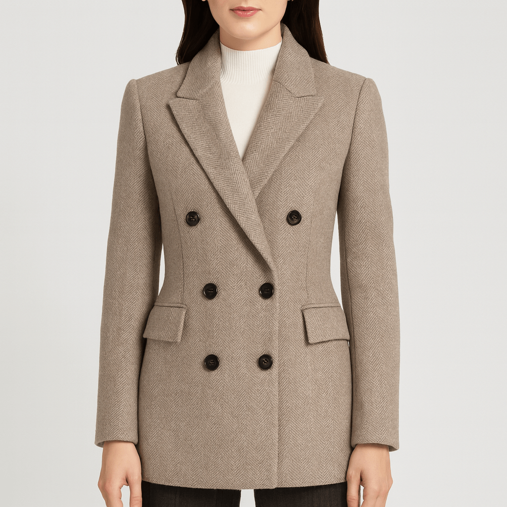 Meluvie | Slim fit wool blend trench coat