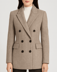 Meluvie | Slim fit wool blend trench coat