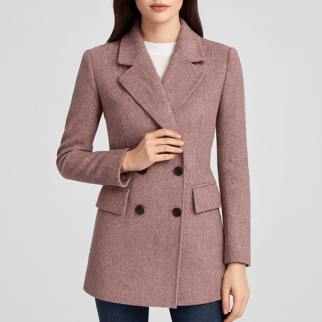 Meluvie | Slim fit wool blend trench coat