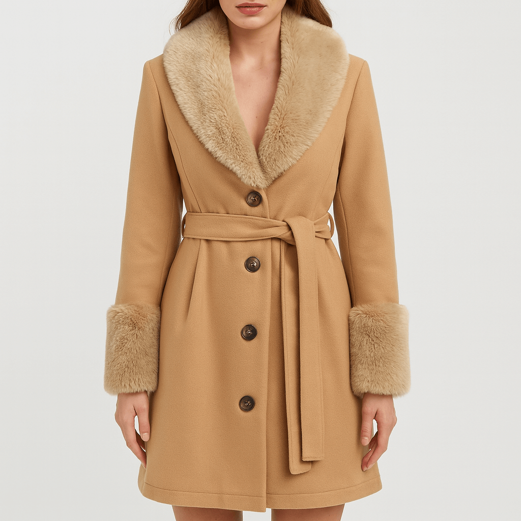 Meluvie | Tailored fit wool blend trench coat