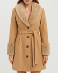 Meluvie | Tailored fit wool blend trench coat