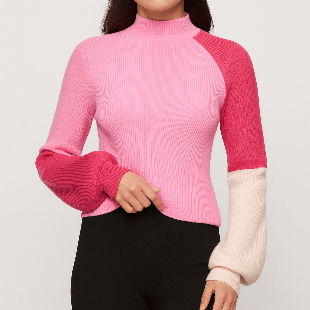 Meluvie | Oversized ribbed knit pullover sweater