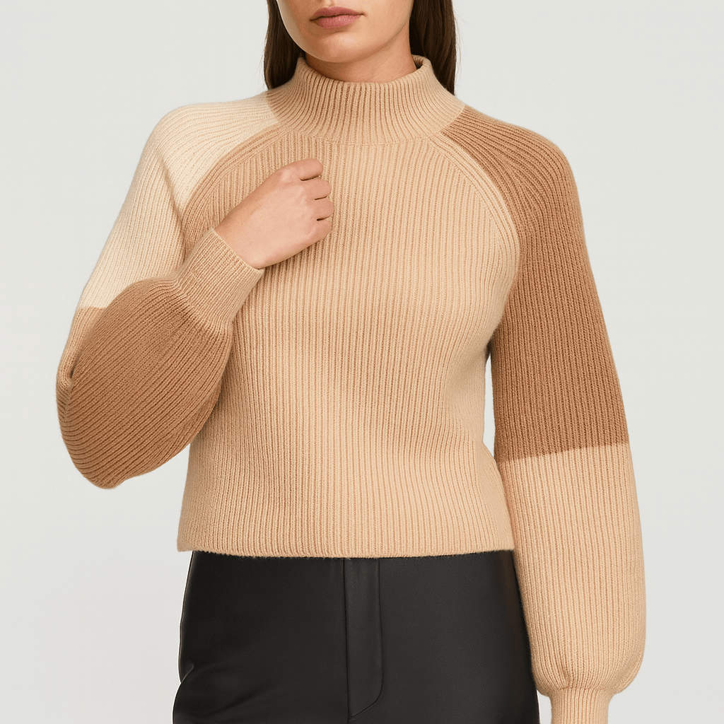 Meluvie | Oversized ribbed knit pullover sweater