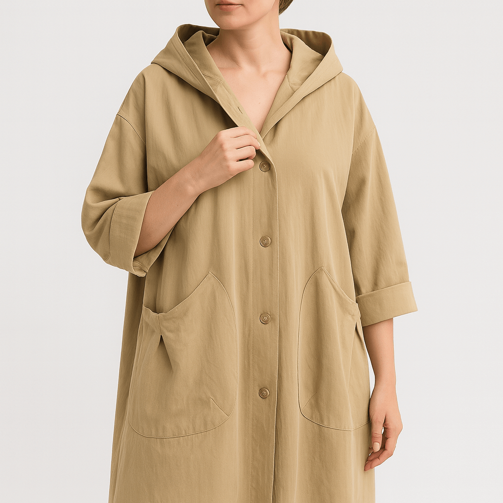 Meluvie | Oversized hooded trench coat
