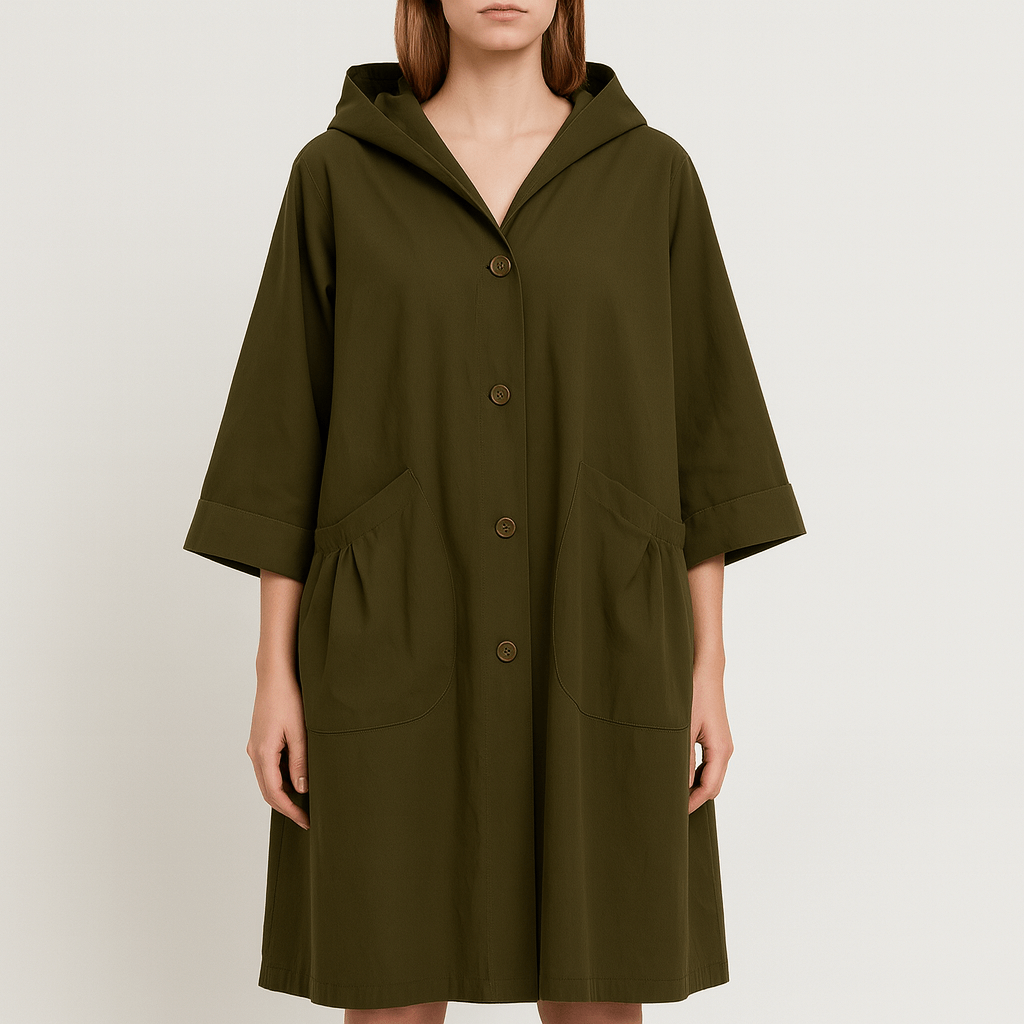 Meluvie | Oversized hooded trench coat