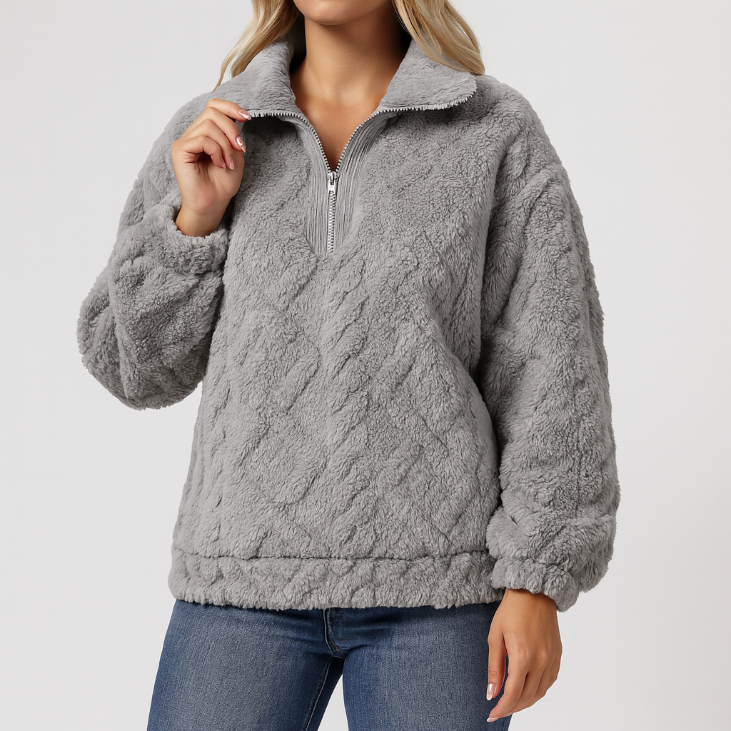 Meluvie | Plush Fleece Pullover Sweatshirt