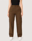 Meluvie | High-waisted relaxed fit cargo trousers