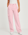 Meluvie | High-waisted relaxed fit cargo trousers