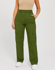Meluvie | High-waisted relaxed fit cargo trousers