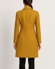 Tessa | Women’s Tailored Wool Coat - Knee-Length - Elegant Lapel Collar - Formal & Business Wear