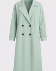 Lucia | Longline Trench Coat - Double-Breasted Closure - Tailored Lapel Collar - Relaxed Fit Silhouette