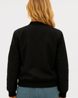 Lilith | Zip-Up Bomber Jacket - Ribbed Hem and Cuffs - Sleeve Zipper Pocket - Lightweight Fabric