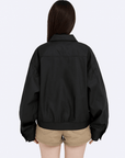 Bronte | Zip-Up Shirt Collar Jacket - Chest Zip Pocket - Relaxed Fit - Side Welt Pockets