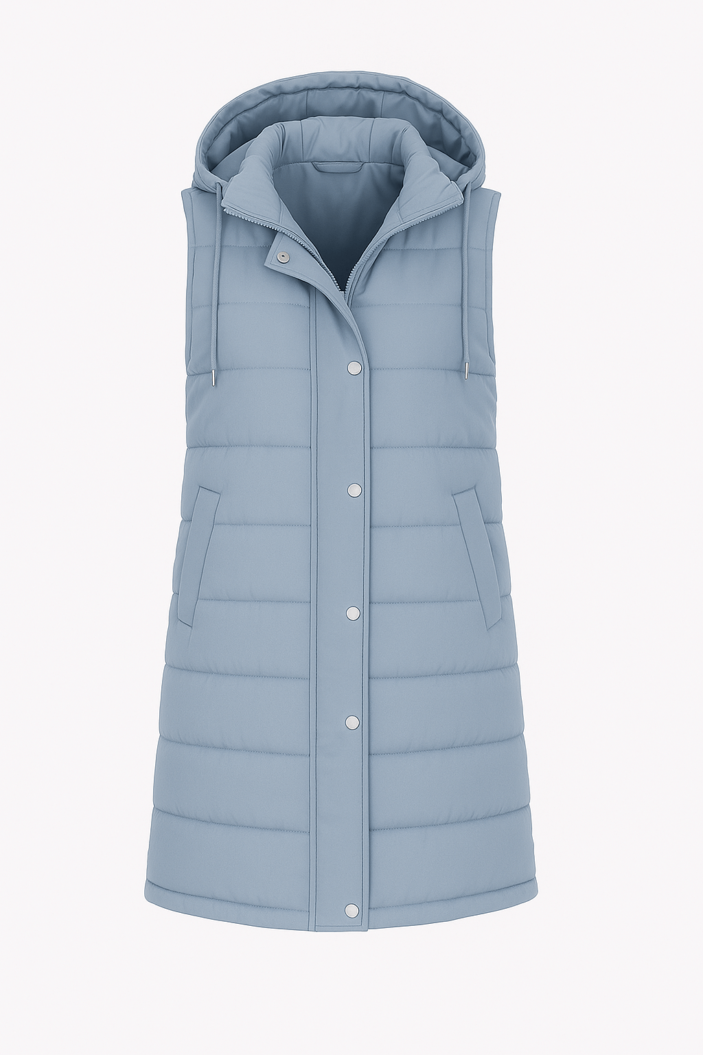 Cassidy | Puffer Vest Jacket - Quilted Insulation - Snap Button Closure