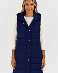 Cassidy | Puffer Vest Jacket - Quilted Insulation - Snap Button Closure