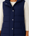 Cassidy | Puffer Vest Jacket - Quilted Insulation - Snap Button Closure