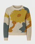 Tatiana | Knit Sweater - Crew Neck - Abstract Floral Design