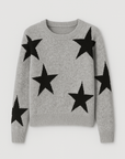 Claudia | Women's Oversized Star Pattern Sweater – Cozy Loose Fit Knitted Pullover