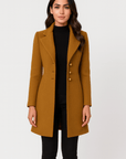 Tessa | Women’s Tailored Wool Coat - Knee-Length - Elegant Lapel Collar - Formal & Business Wear
