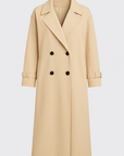 Lucia | Longline Trench Coat - Double-Breasted Closure - Tailored Lapel Collar - Relaxed Fit Silhouette