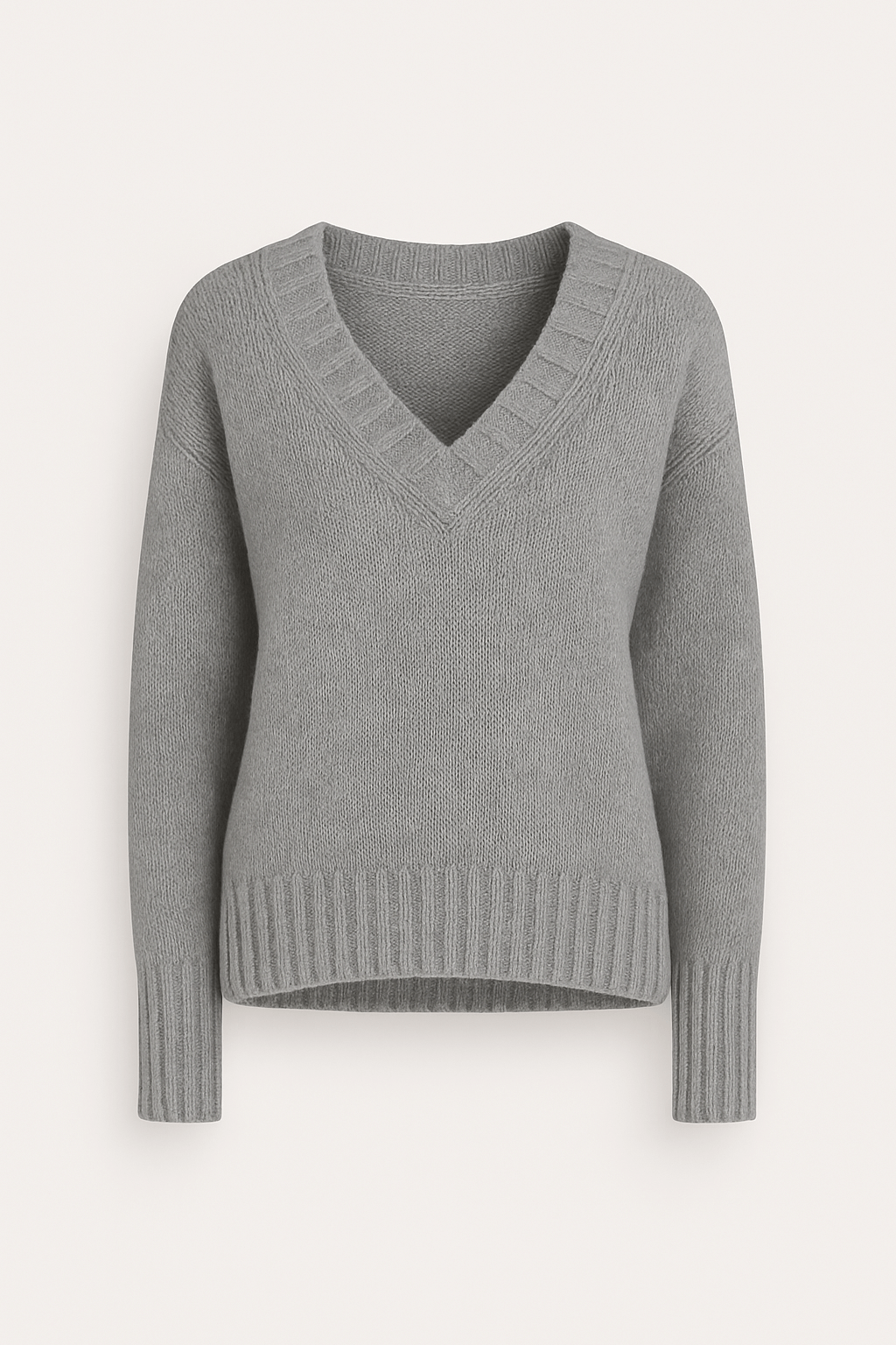 Etta | Women&#39;s Oversized Sweater – Cozy V-Neck Knit for Fall/Winter