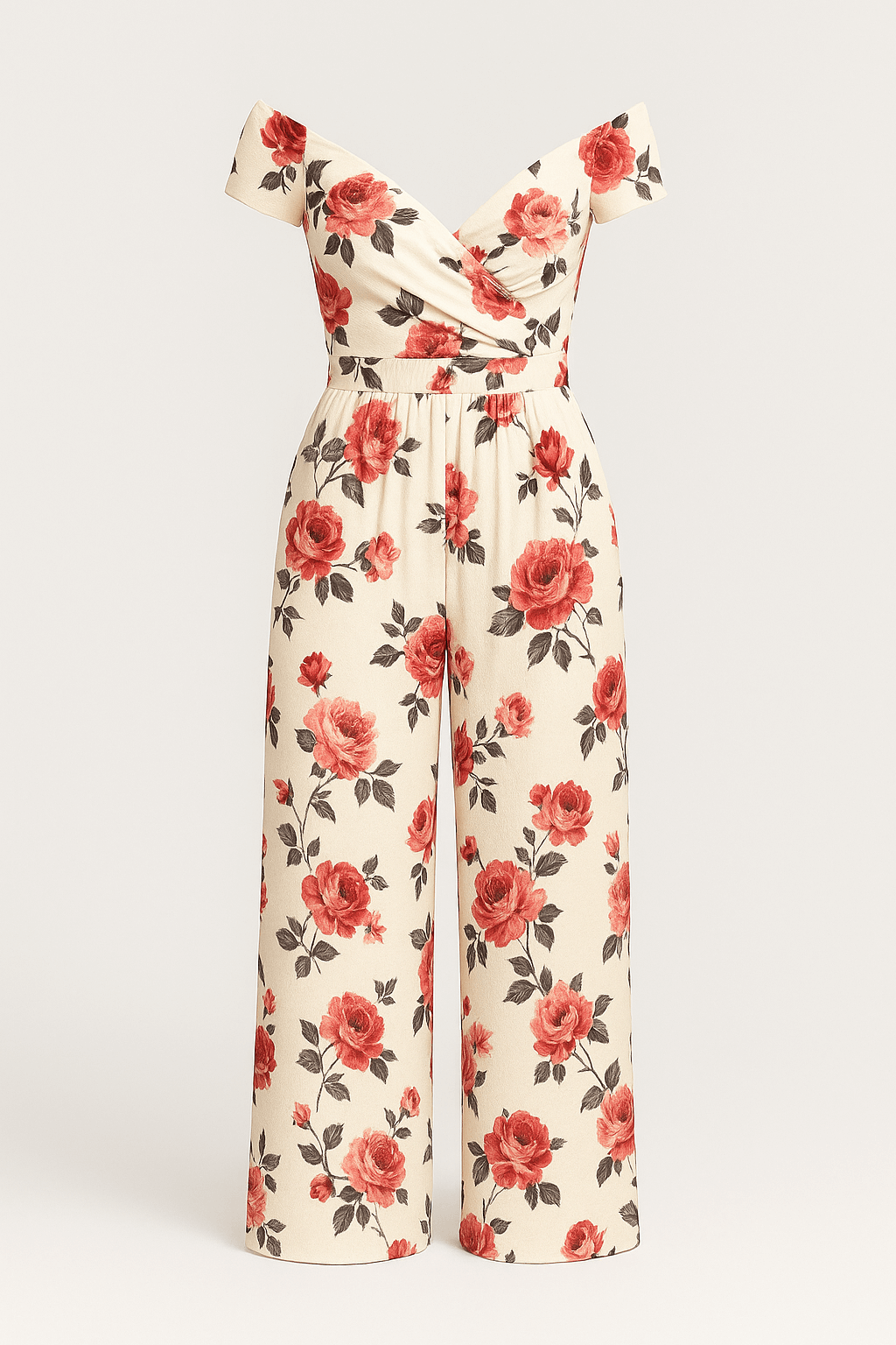 Ingrid | Women&#39;s Off-Shoulder Jumpsuit – Wide-Leg Design – Lightweight &amp; Versatile
