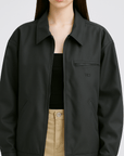 Bronte | Zip-Up Shirt Collar Jacket - Chest Zip Pocket - Relaxed Fit - Side Welt Pockets