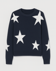 Claudia | Women's Oversized Star Pattern Sweater – Cozy Loose Fit Knitted Pullover
