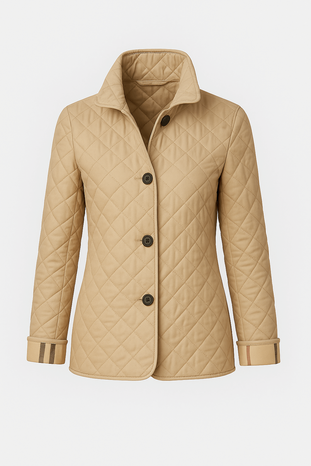 Teresa | Women&#39;s Lightweight Quilted Coat – Stylish Button Closure