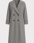 Lucia | Longline Trench Coat - Double-Breasted Closure - Tailored Lapel Collar - Relaxed Fit Silhouette