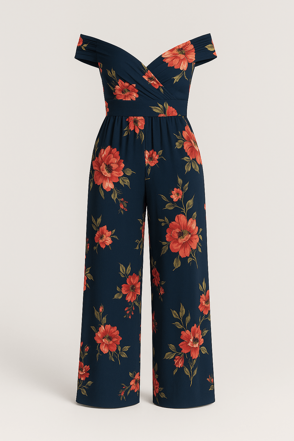 Ingrid | Women&#39;s Off-Shoulder Jumpsuit – Wide-Leg Design – Lightweight &amp; Versatile