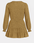 Rosie | Women's Summer Mini Dress – V-Neck with Smocked Waist – Long Sleeve & Relaxed Fit