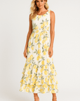 Hannah | Women’s A-Line Maxi Dress - Sleeveless - Breathable Fabric - Ruffle Hem Detail