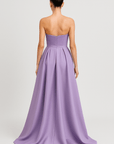 Leah | Strapless Evening Gown - High Slit Skirt - Structured Bodice