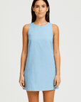 Penelope | Women's Summer Mini Dress – Sleeveless High Neck – Loose Fit with Open Back